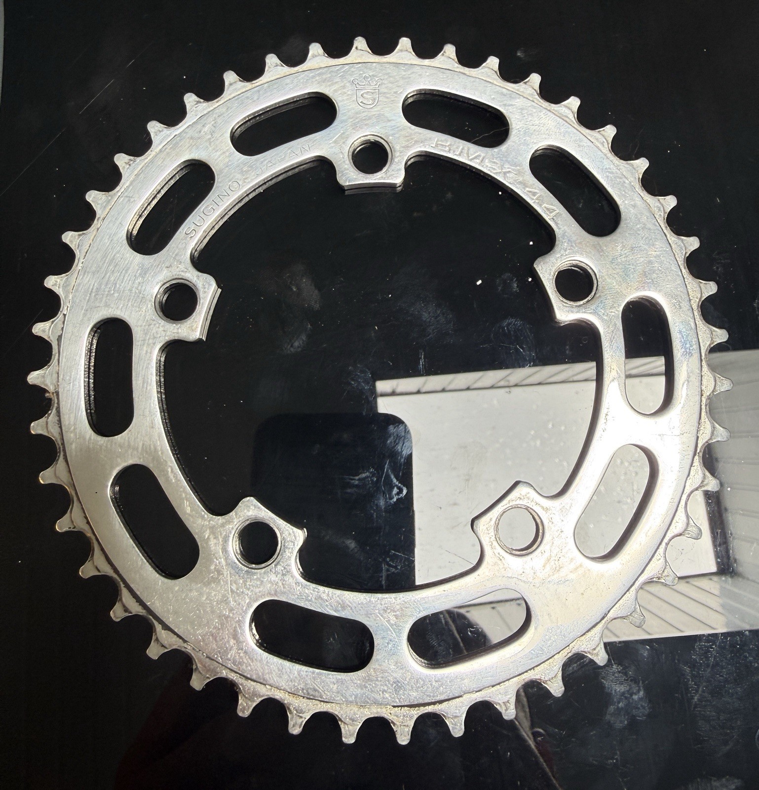 Sugino 44T Chrome BMX Chainring Sprocket Old School BMX