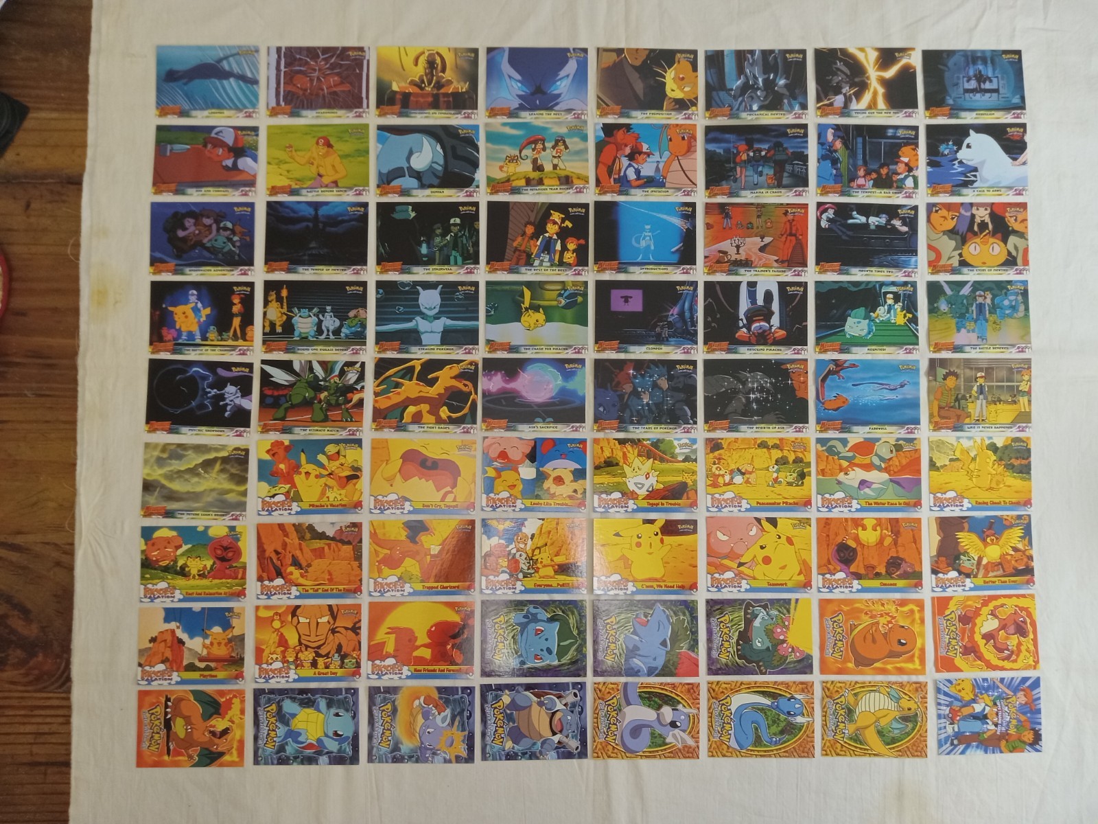 Topps Pokémon The First Movie Complete 72 Card Set Blue Logo NM