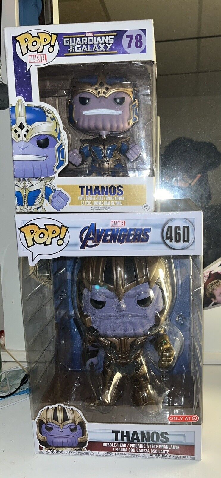 2 Marvel Thanos Funko Pop 10 Inch Exclusive#460 and 6in#78 Letting Go For CHEAP