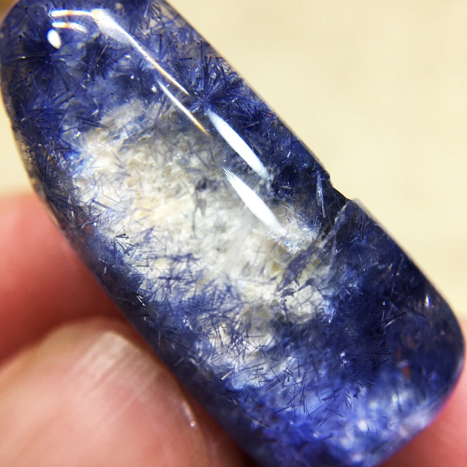 15.5Ct Very Rare NATURAL Beautiful Blue Dumortierite Quartz Crystal Specimen