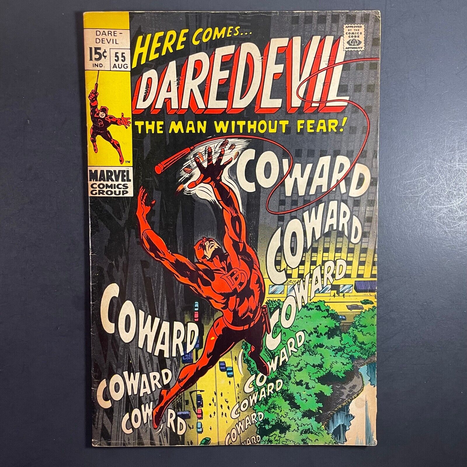 Daredevil 55 Silver Age Marvel 1969 comic book Roy Thomas Gene Colan cover