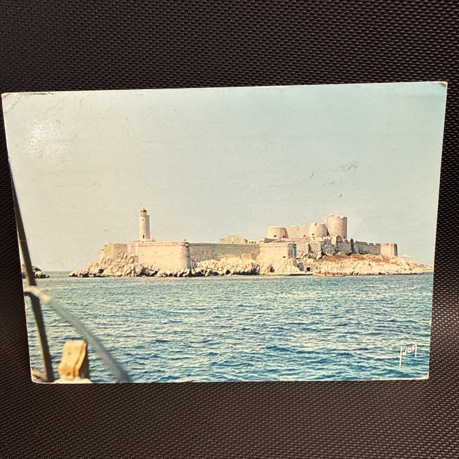 France Marseille Le Chateau d'if Vintage Postcard Vintage 1961 PM