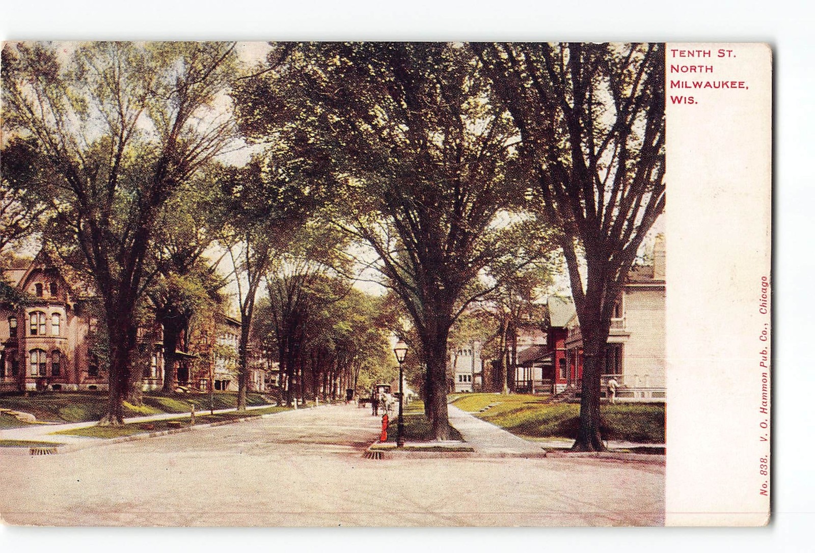 Milwaukee Wisconsin WI Postcard 1907-1915 Tenth St. North Street View