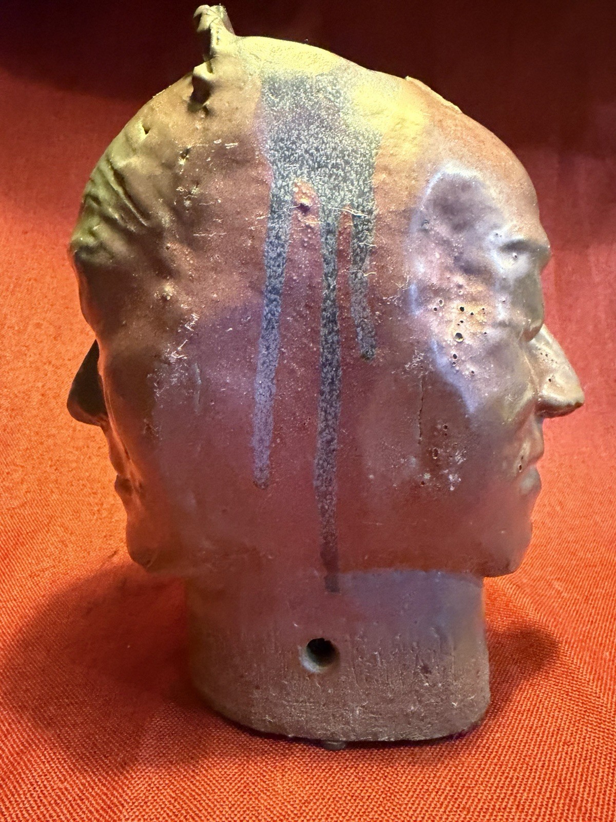 Vintage Memento Mori Vase Hand Made Ceramic Double Death Mask Faces Oddities Vintage Memento Mori Vase Hand Made Ceramic Double Death Mask Faces Oddities