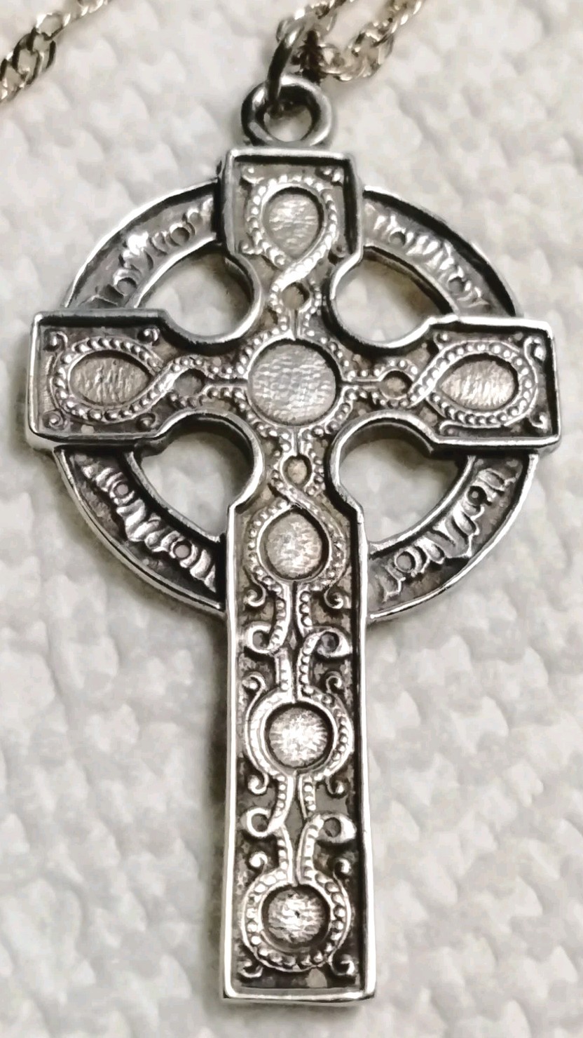 Antique Sterling Silver Celtic Knot Cross 30 Antique Sterling Silver Celtic Knot Cross 30