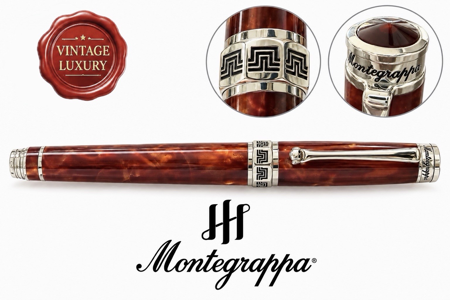 Montegrappa Rollerball Pen Old Espressione Mother-Of-Pearl Vintage 1st Gen