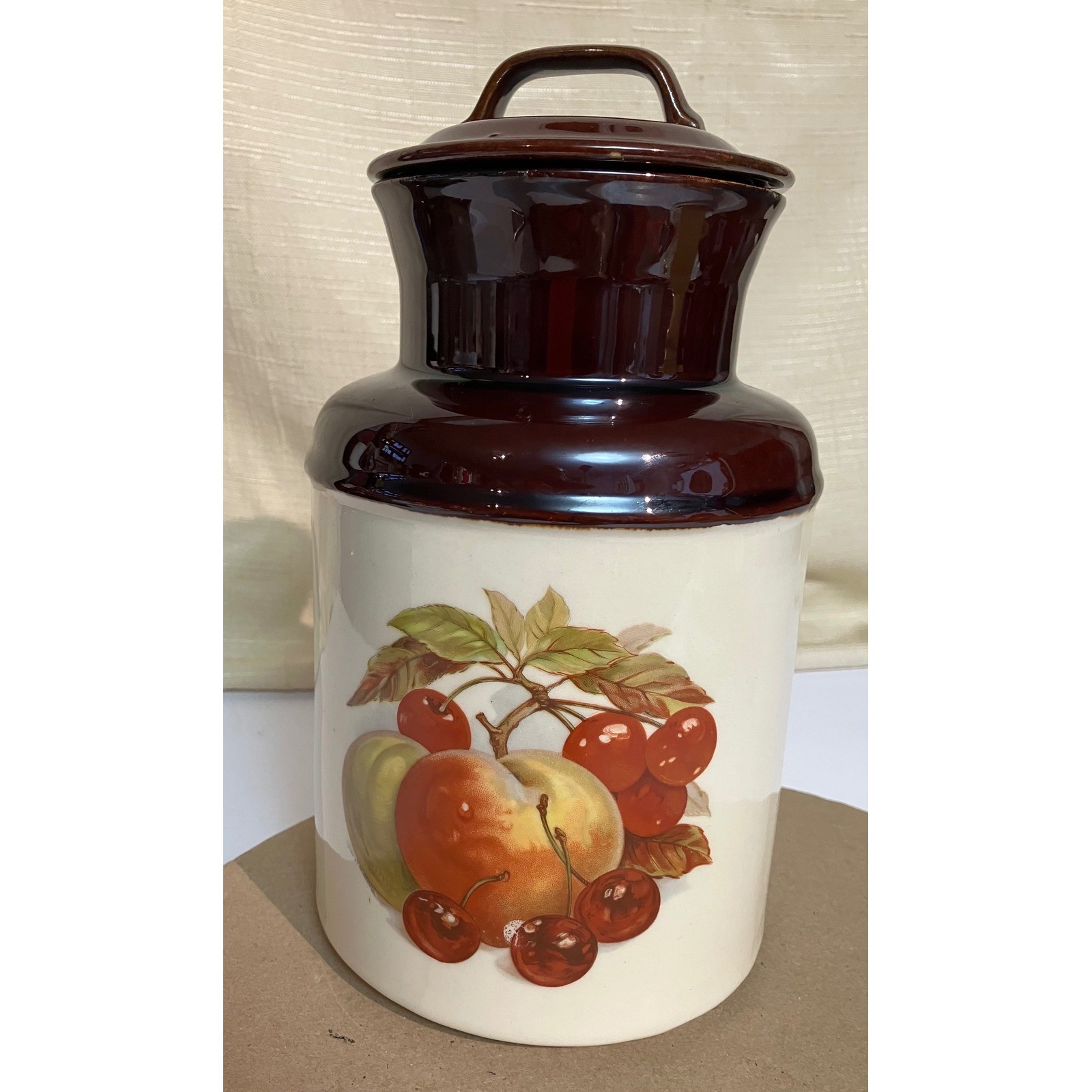 McCoy Cookie Jar Unisex OS Brown Excellent Vintage Fruit 253 USA Pottery