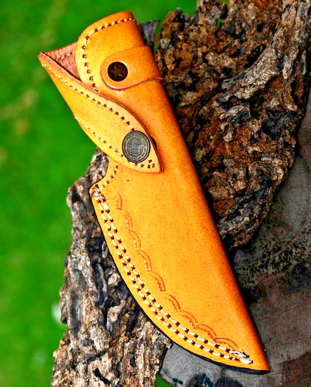 GENUINE LEATHER SHEATH CUSTOM HANDCRAFT FOR FIXED BLADE KNIFE / HOLSTER 2746