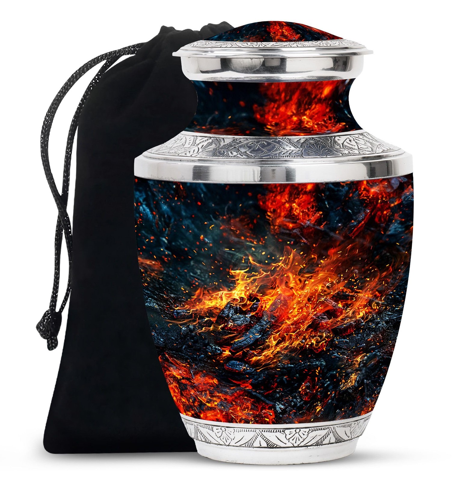 Fire Urn 10Inch Memorial Urns Cremation For Human Ashes For Ashes For Men