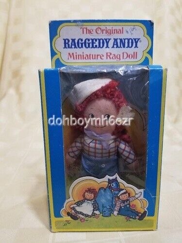 Knickerbocker 1976 The Original Raggedy Andy miniature rag doll in box