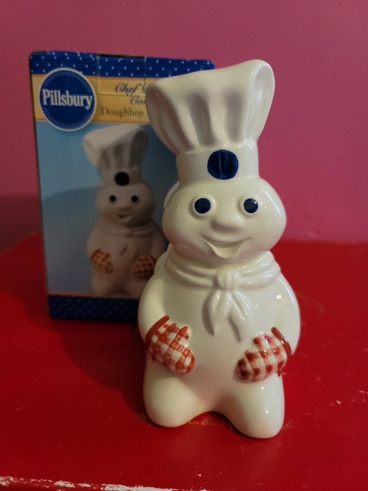Pillsbury Doughboy Red Gloves Napkin Holder 2003 NIB