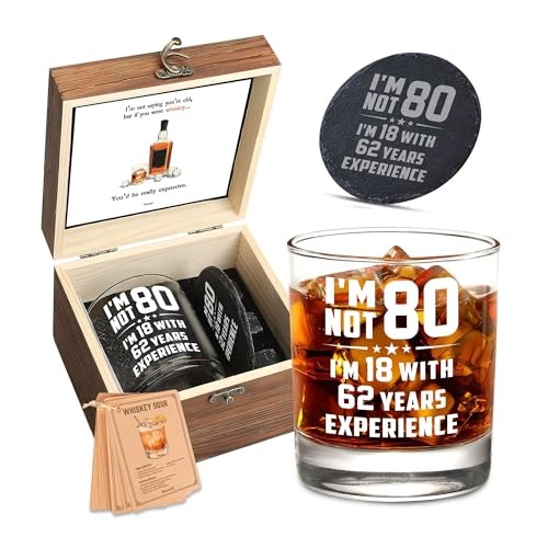 Funny Gifts for Men – “I’m Not 80, I’m 18 with 62 Years 80th Birthday
