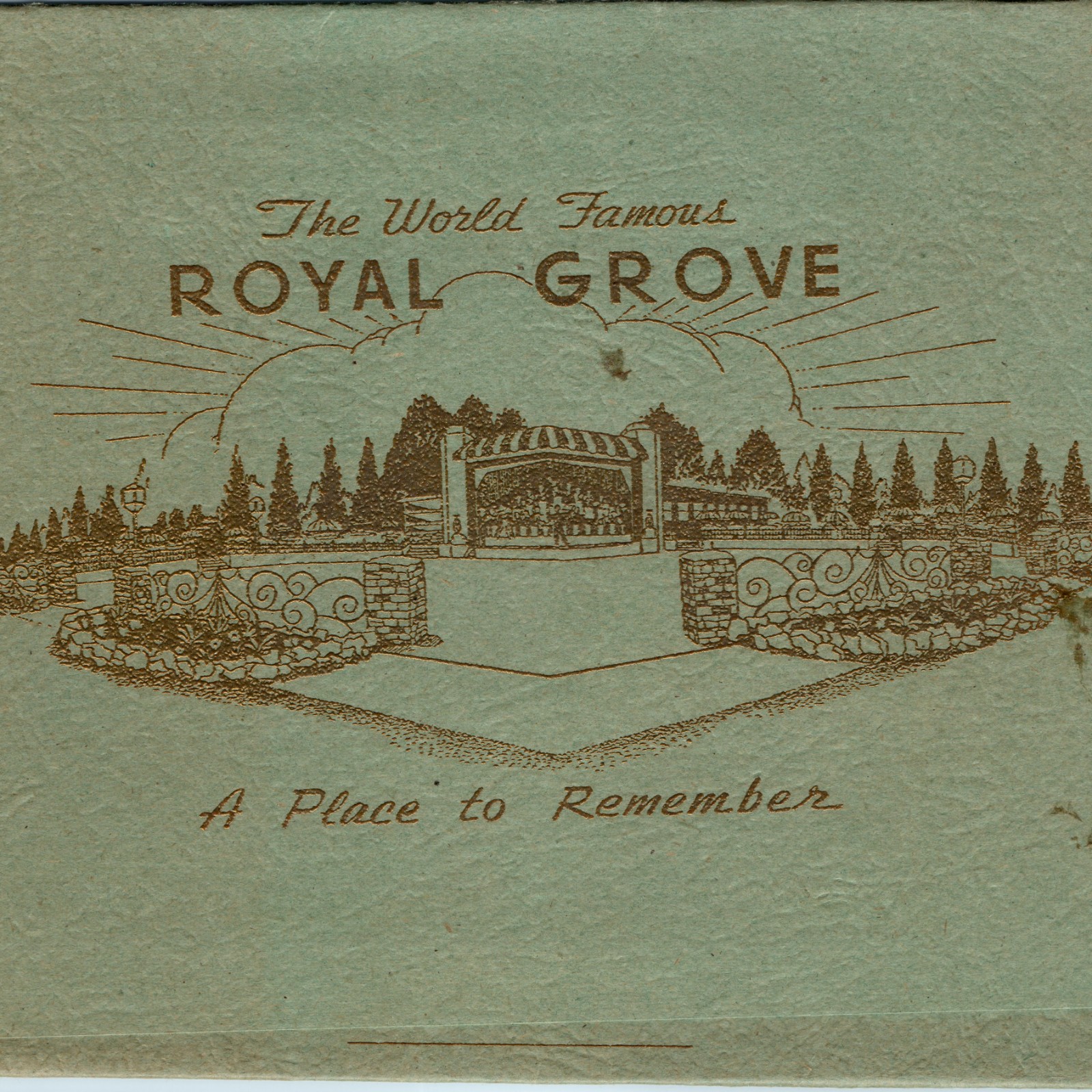 c1950s-60s Peony Park Royal Grove Real Photo Folder Omaha Nebraska Ballroom NE