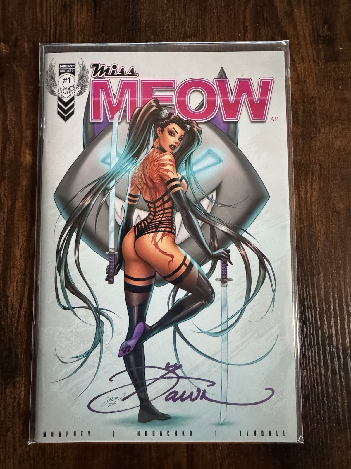 Merc MISS MEOW (2020) #1 Trade Dress Variant Signed By Dawn Mcteigue With COA