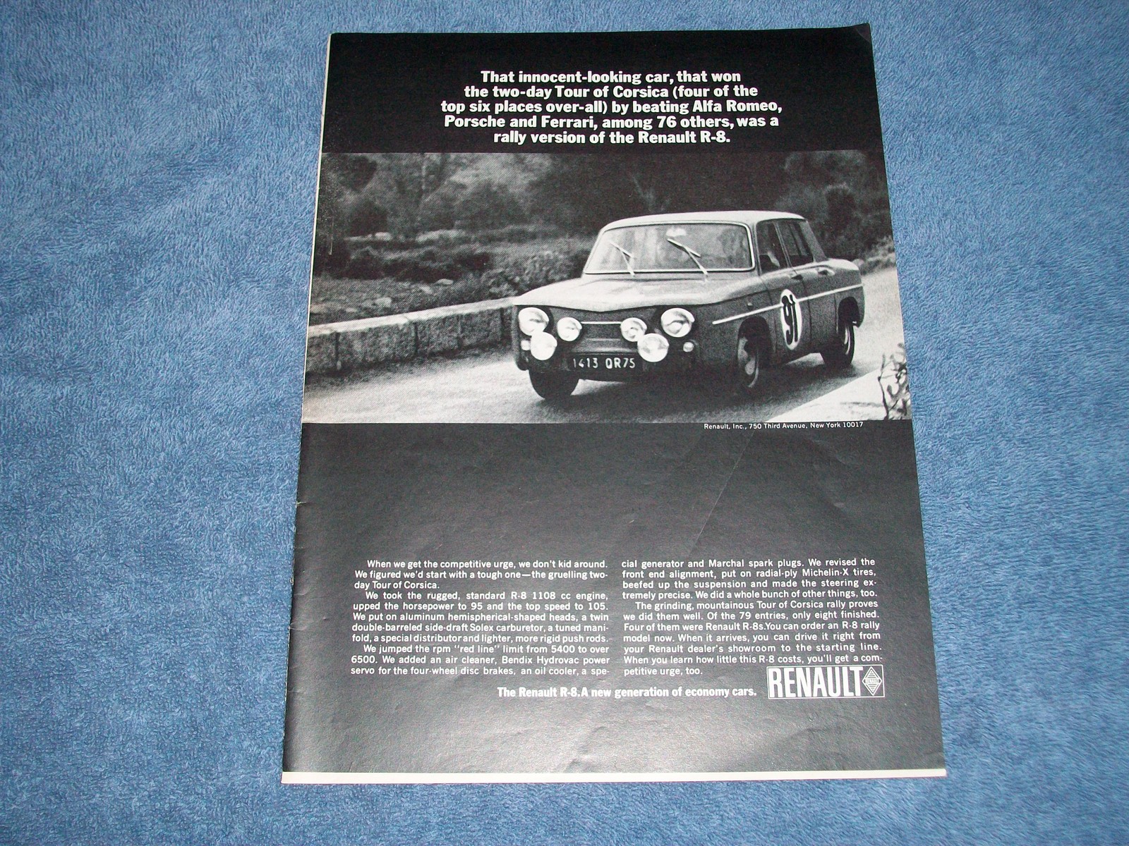 1965 Renault R-8 Vintage Ad \