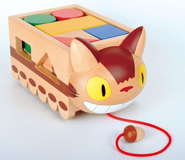 Studio GHIBLI My Neighbor Totoro Cat Bus Wood Building Blocks Set 16 pcs Toy