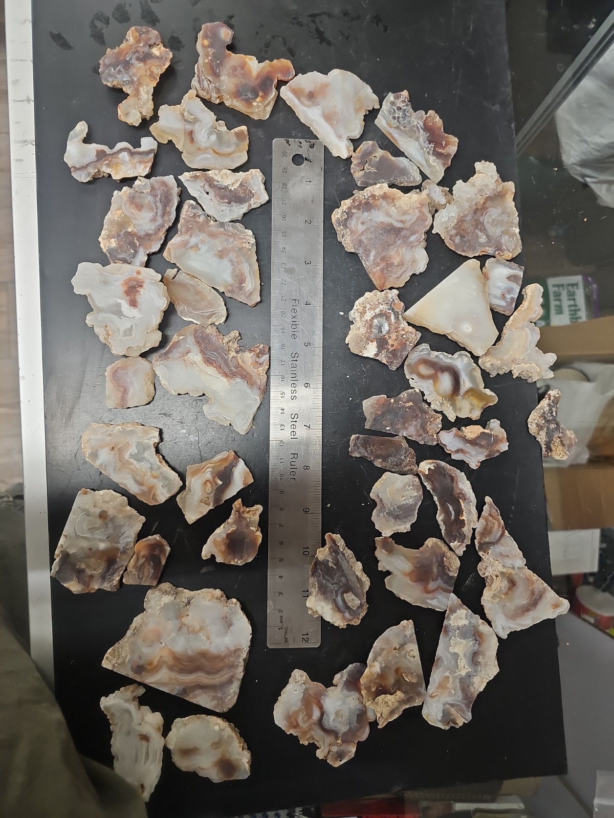 Wholesale Bulk Lot 41 pcs Agate Slabs 1.2 Wholesale Bulk Lot 41 pcs Agate Slabs 1.2