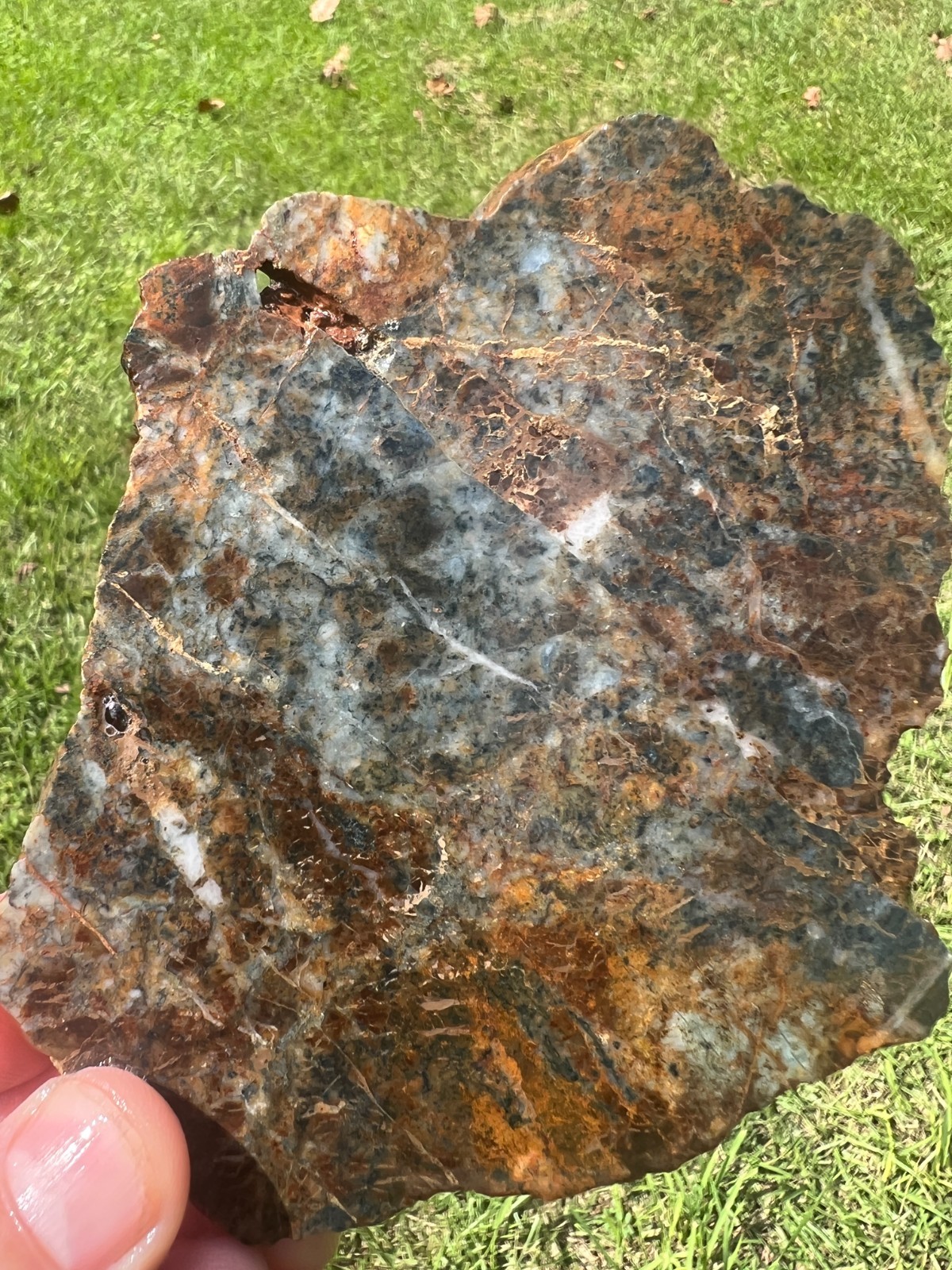 NEW - Jasper/Agate with Apitite Slab - 258g NEW - Jasper/Agate with Apitite Slab - 258g