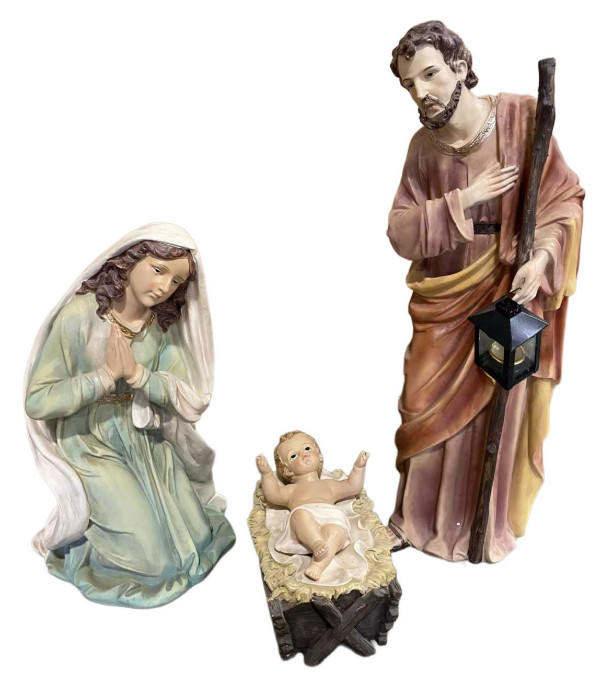 24 Inch Holy Family Nativity Figure Set of 3, Christmas Religious Decor 24 Inch Holy Family Nativity Figure Set of 3, Christmas Religious Decor