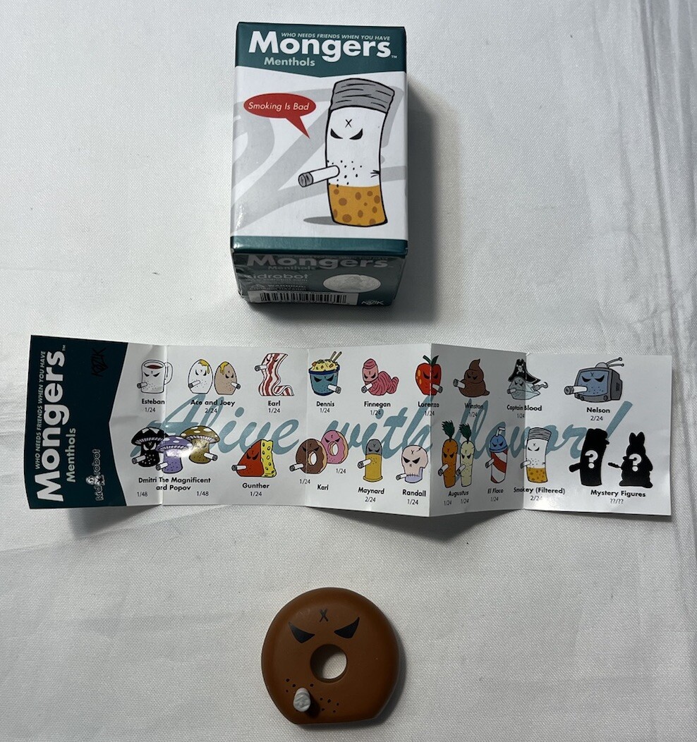 Kozik Karl Kidrobot Mongers Menthols Smoking Chocolate donut 2007 Art Kozik Karl Kidrobot Mongers Menthols Smoking Chocolate donut 2007 Art