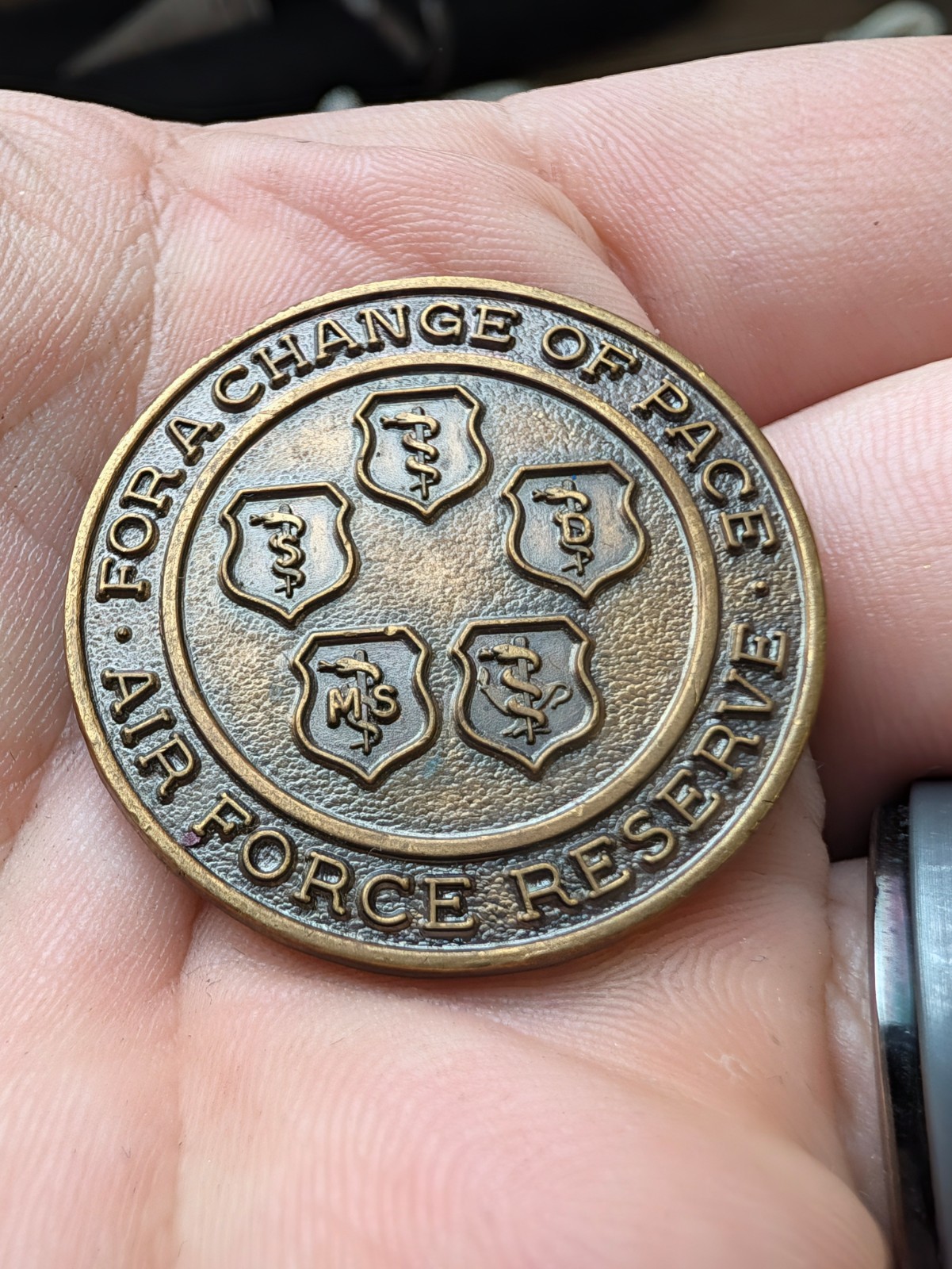 Air Force Reserve For A Change Of Pace Medallion Medical Service Shields