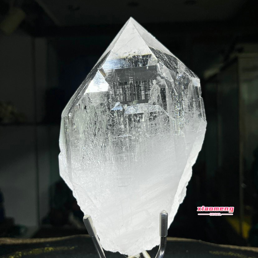 Large Himalayan Clear Quartz Cluster with Green Chlorite Natural Mineral Specime