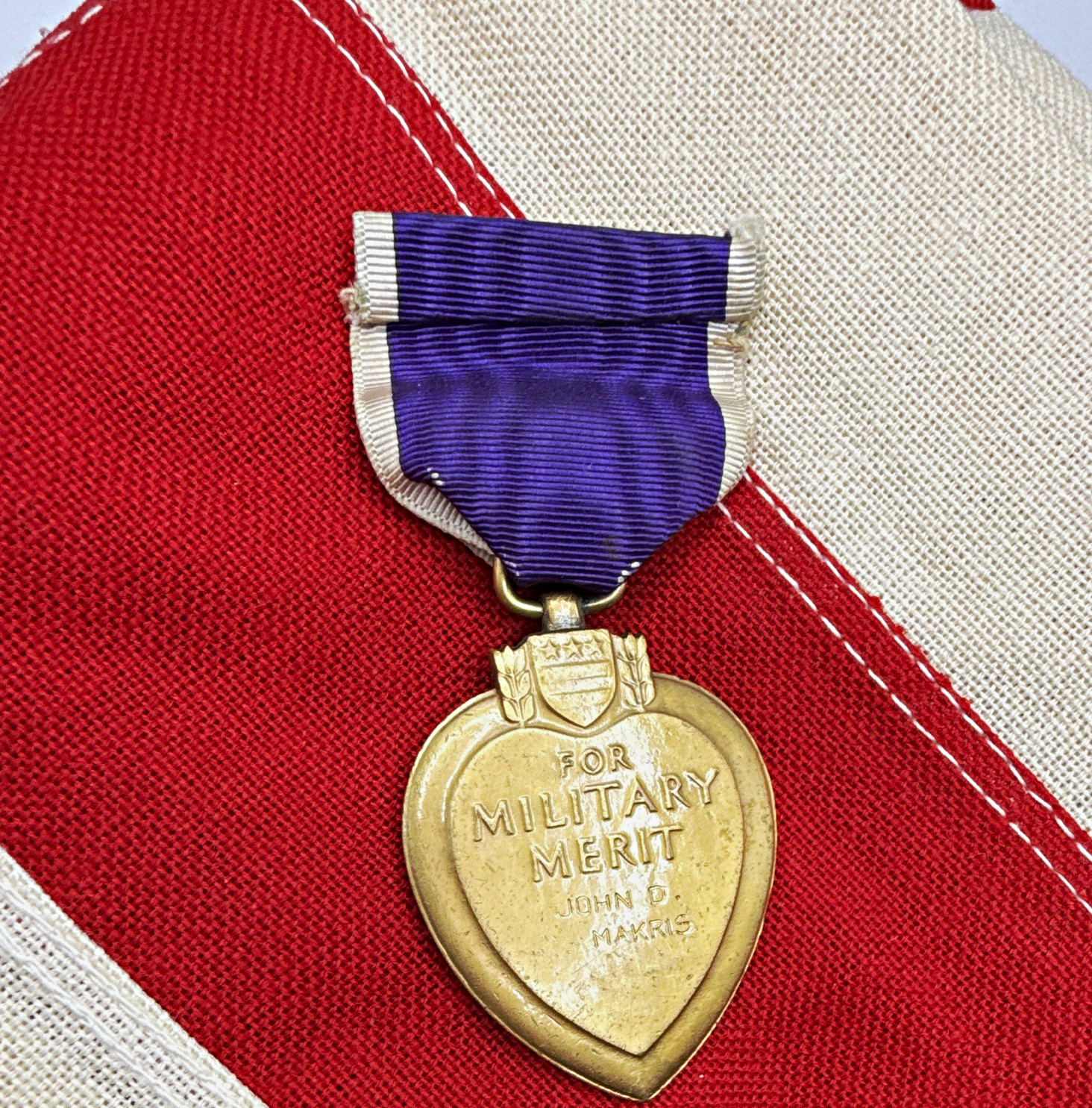 WWII Original PH Medal w/Serial Number Named “John D. Makris”