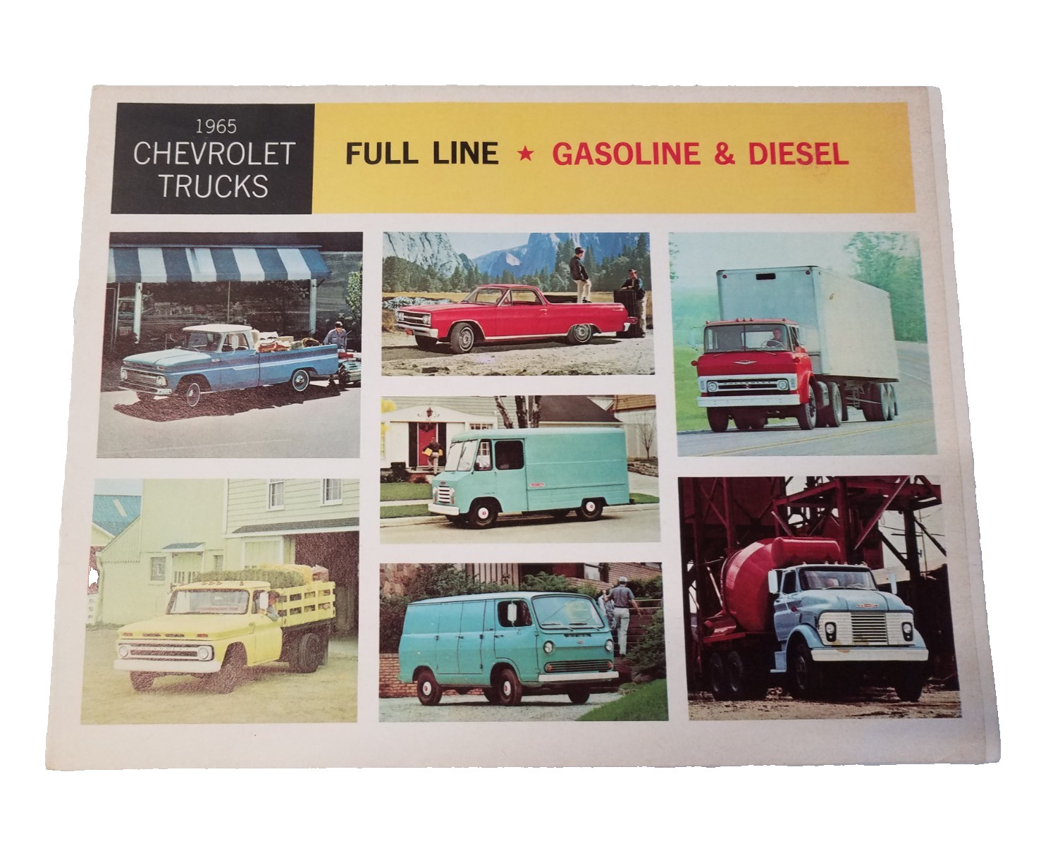 Original 1965 Chevrolet Truck Gas & Diesel Models Sales Brochure Color 3448