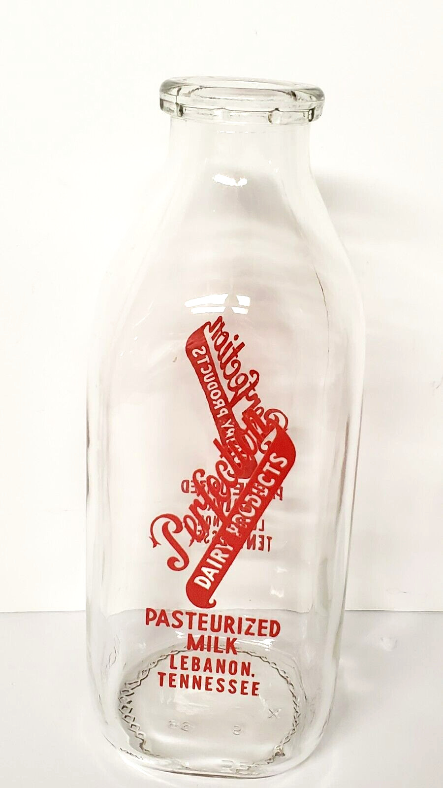 Vintage Glass Milk Bottle Perfection Dairy One Quart Lebanon TN