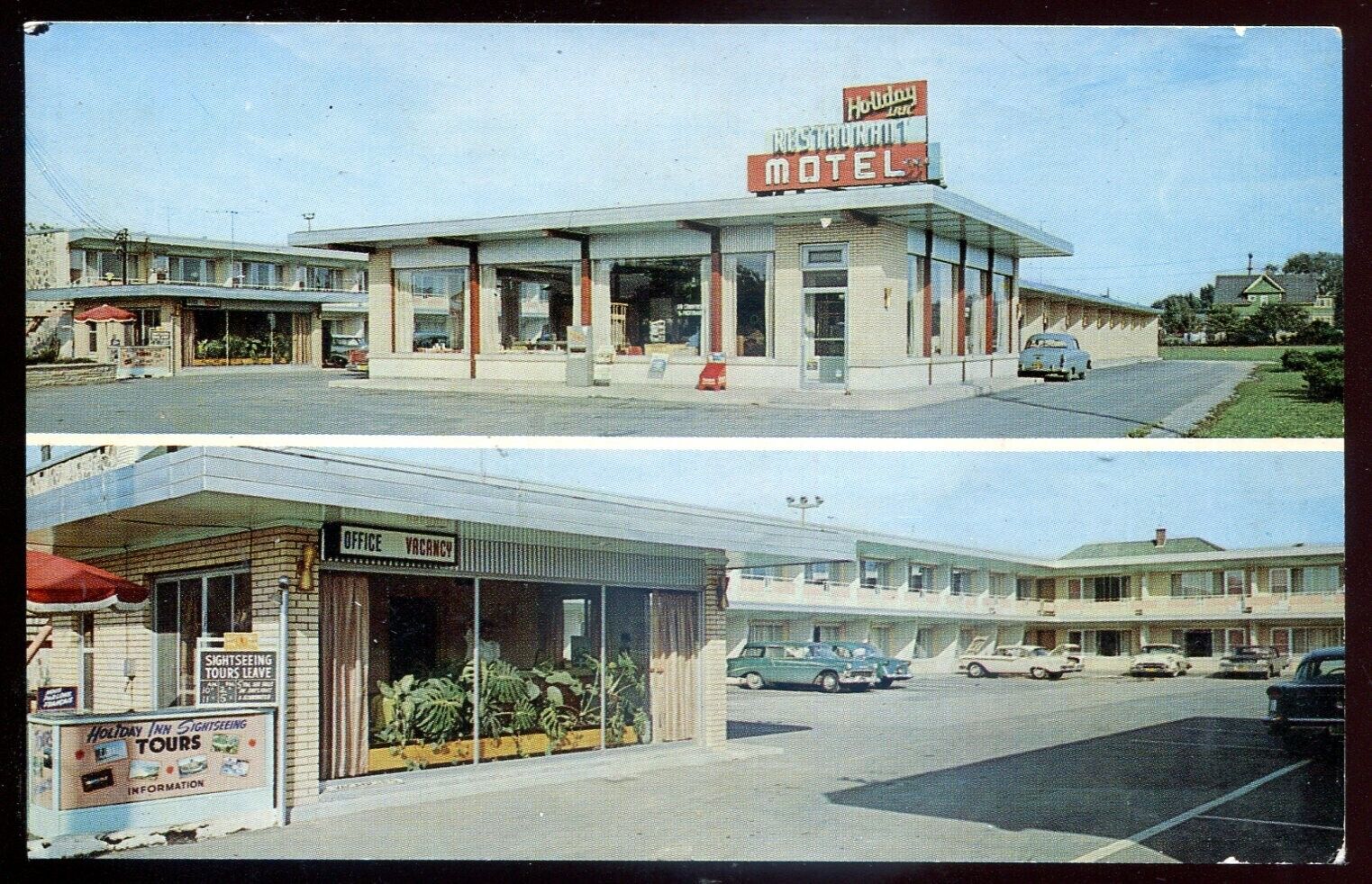 NIAGARA FALLS Ontario Postcard 1960s Holiday Inn Motel Restaurant