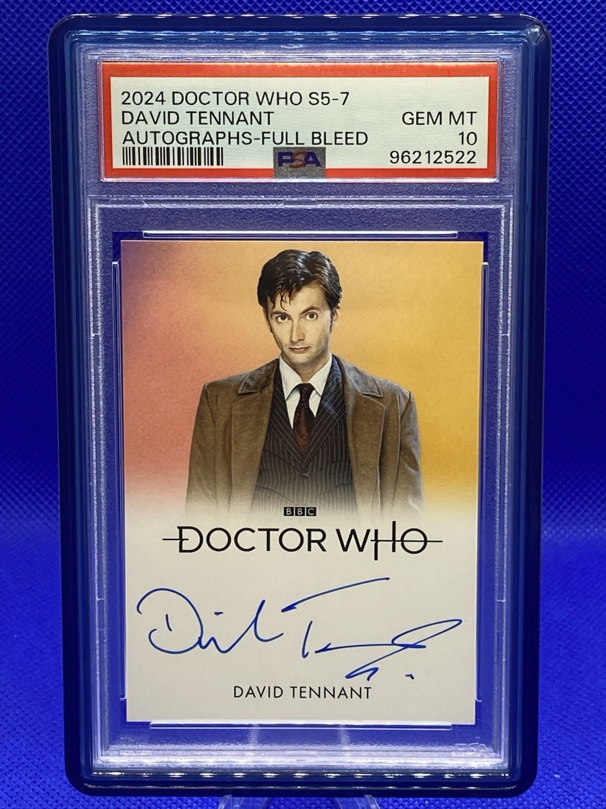 2023 Doctor Who Series 1-4 David Tennant Autograph Full Bleed Card PSA 10