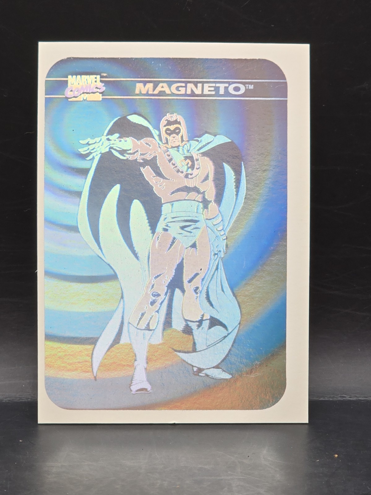 Vintage 1990 Impel Marvel Universe Series 1 Magneto Hologram Holo Chase Card MH2