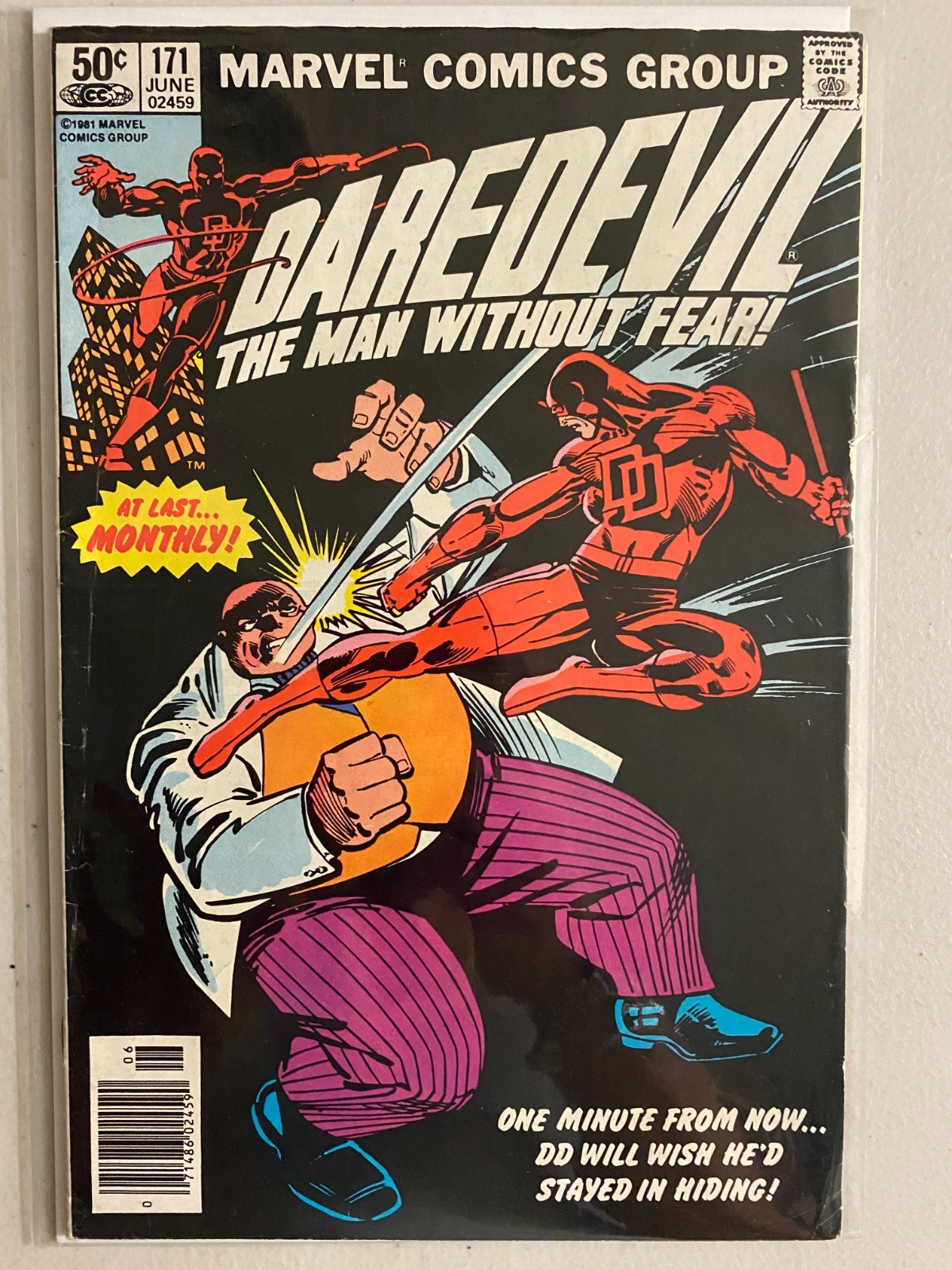 Daredevil #171 newsstand 1st meeting Daredevil and Kingpin 5.0 (1981)