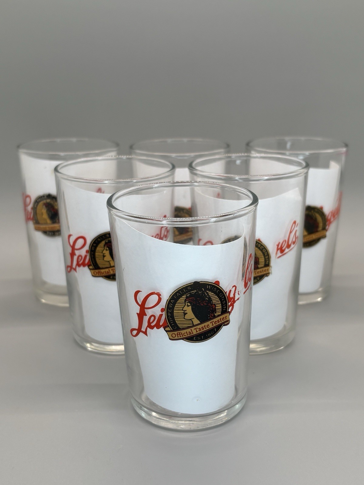 Leinenkugel's Official Taste Tester Vintage Beer Glasses Set of 6 Brewery