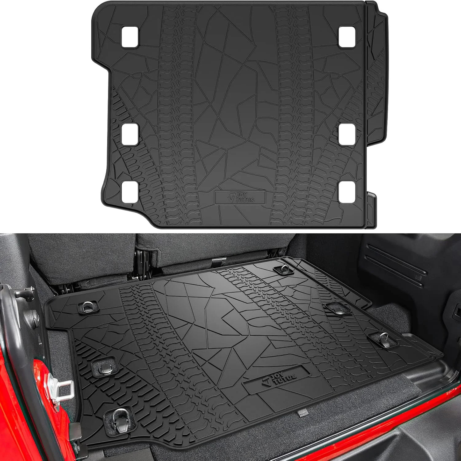 JOYTUTUS Cargo Mat fits 2018-2026 Wrangler JL 4X4 with OEM Subwoofer, All-Weathe JOYTUTUS Cargo Mat fits 2018-2026 Wrangler JL 4X4 with OEM Subwoofer, All-Weathe