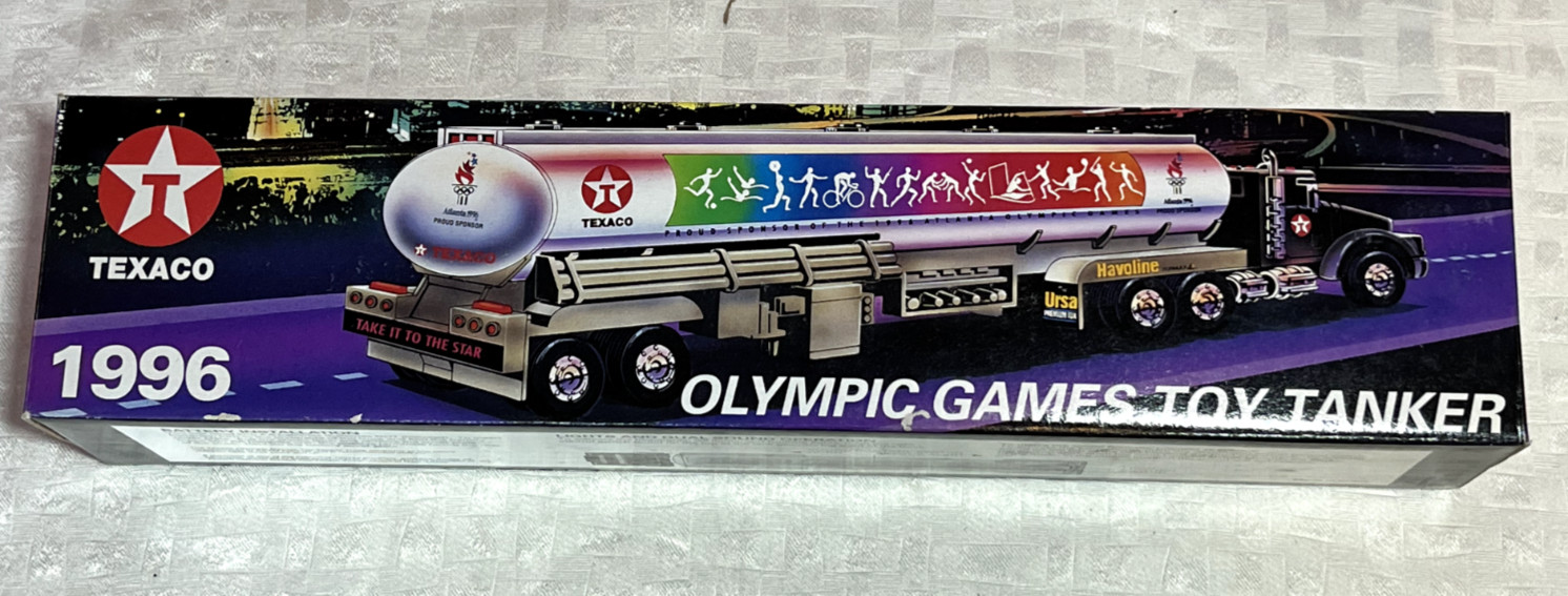 Texaco 1996 Olympic Games Tanker Oil Collectible Truck Lights Sound Still Sealed
