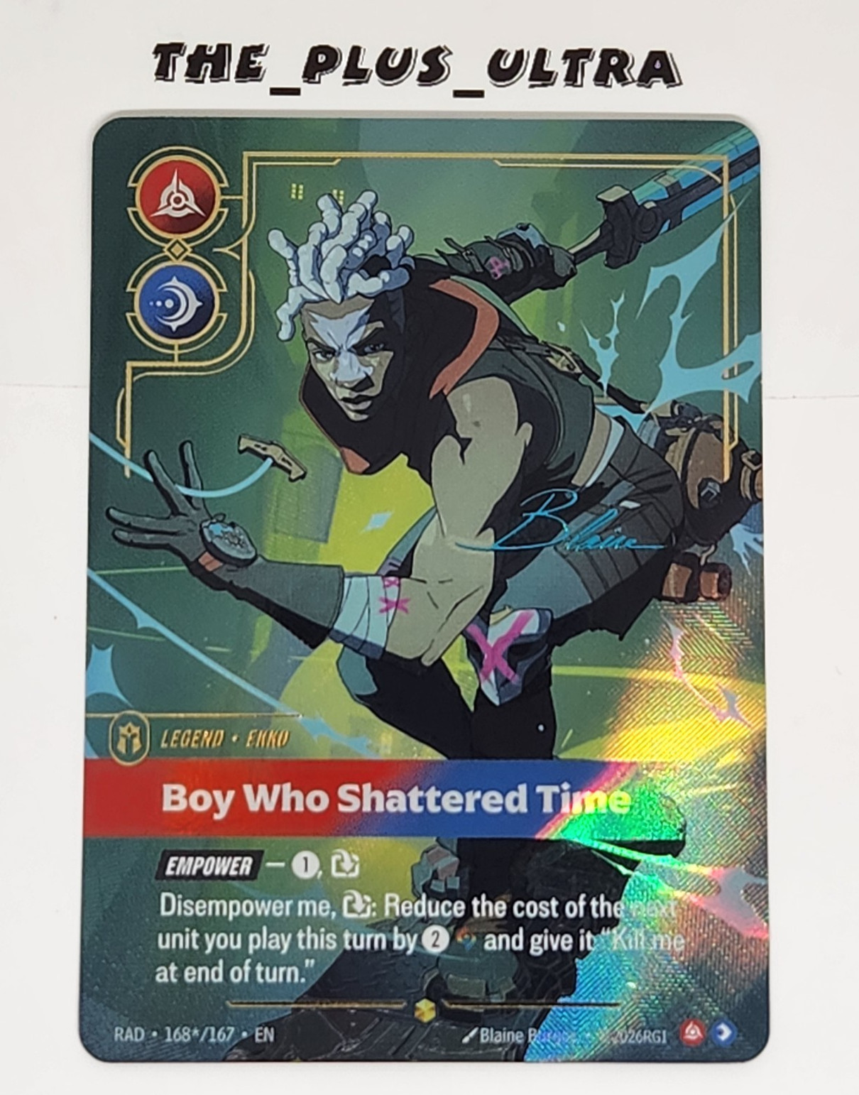 Riftbound League of Legends TCG Ekko, Boy who shattered time ON Signature Riftbound League of Legends TCG Ekko, Boy who shattered time ON Signature