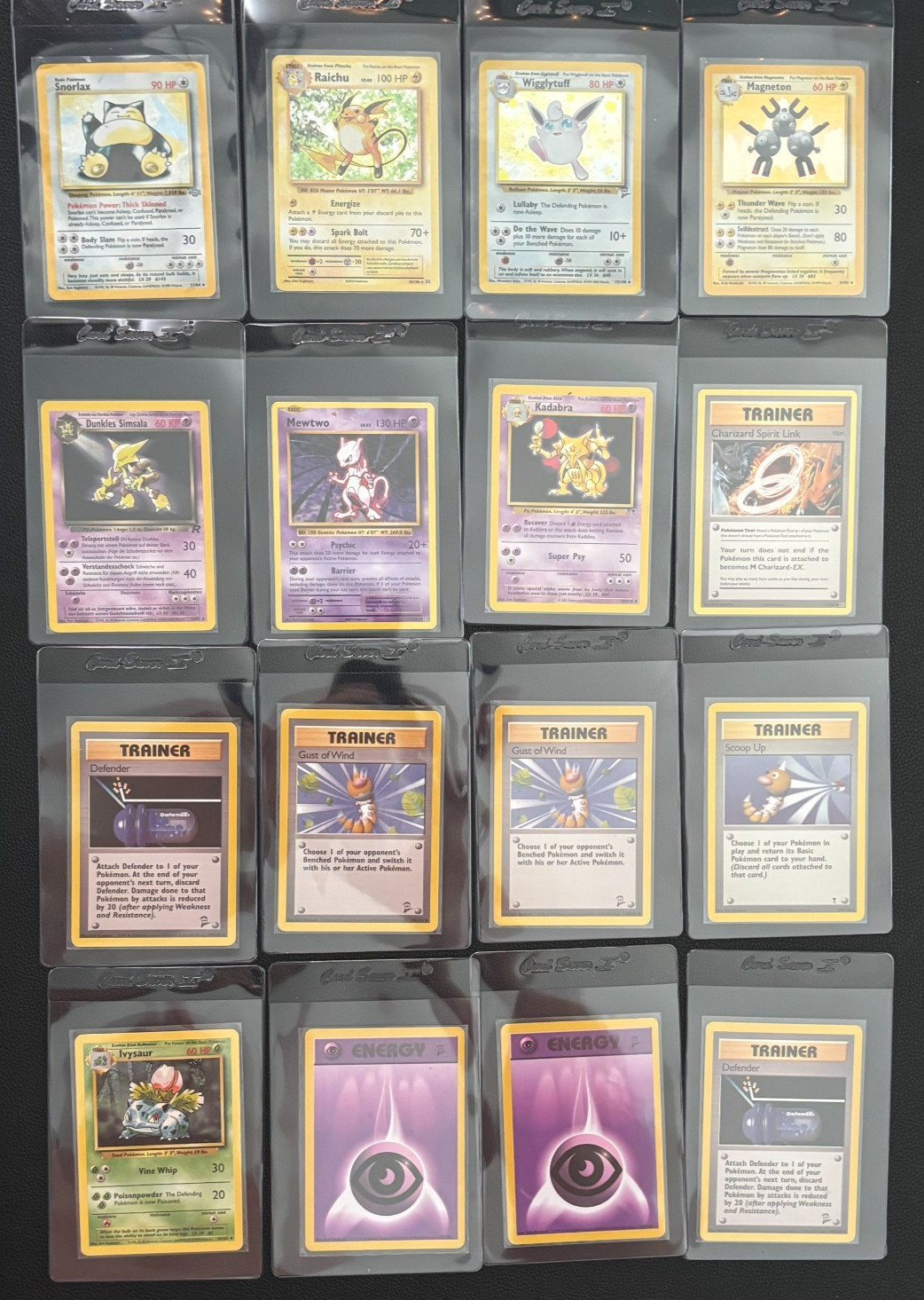 1999 Pokémon card lot (16 cards) Holo's Raichu 36/108 Snorlax 11/64 Trainers +