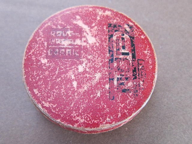RARE VTG 1930\'s Lidel Paris Rouge Box~Galeries Lafayette~Original Puff & Product
