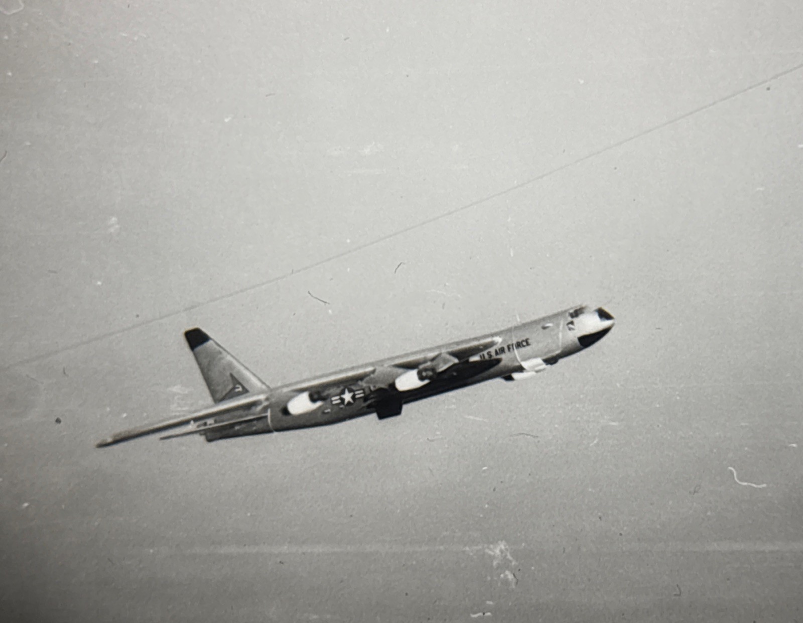 Orig Undated Slide NASA Boeing NB-52A Carrying X-15 Rocket Plane USAF Jet B52