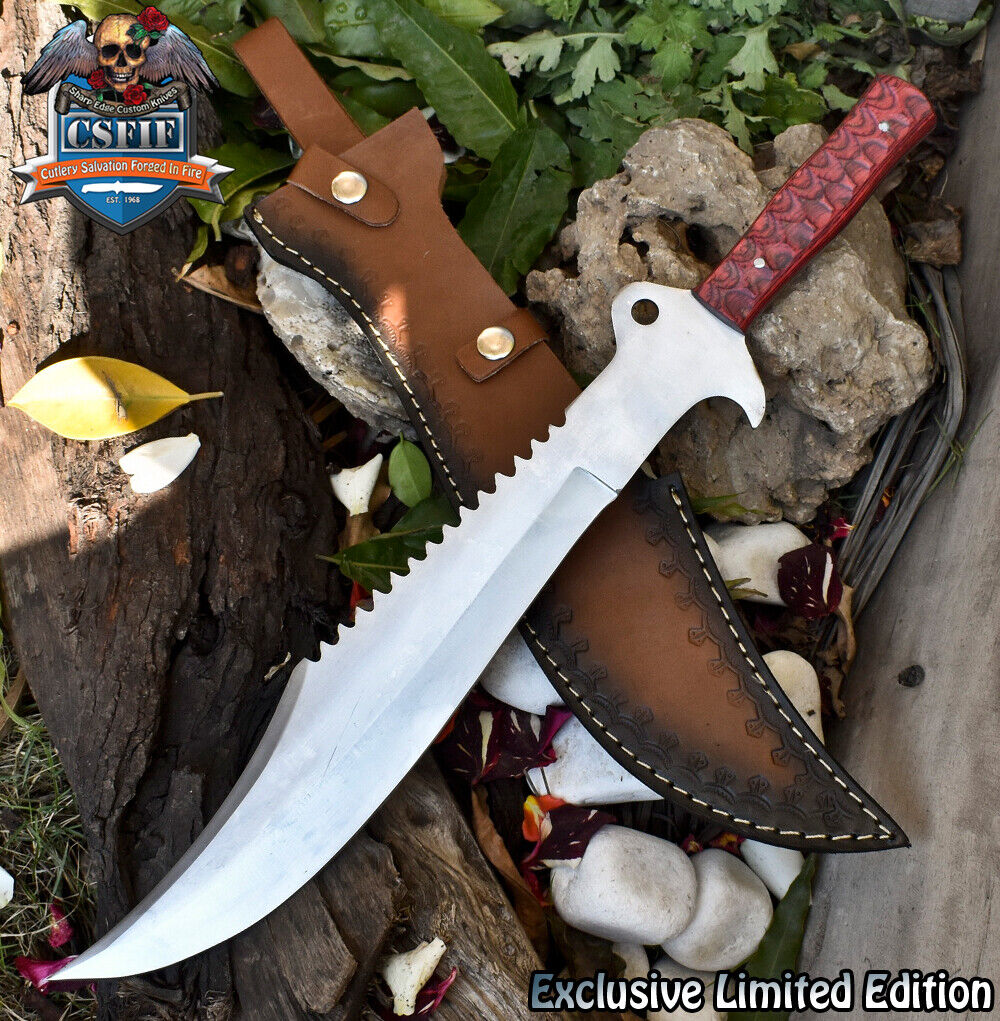 CSFIF Handmade Full Tang Knife 440C Steel Hard Wood Hiking Best Selling 2023