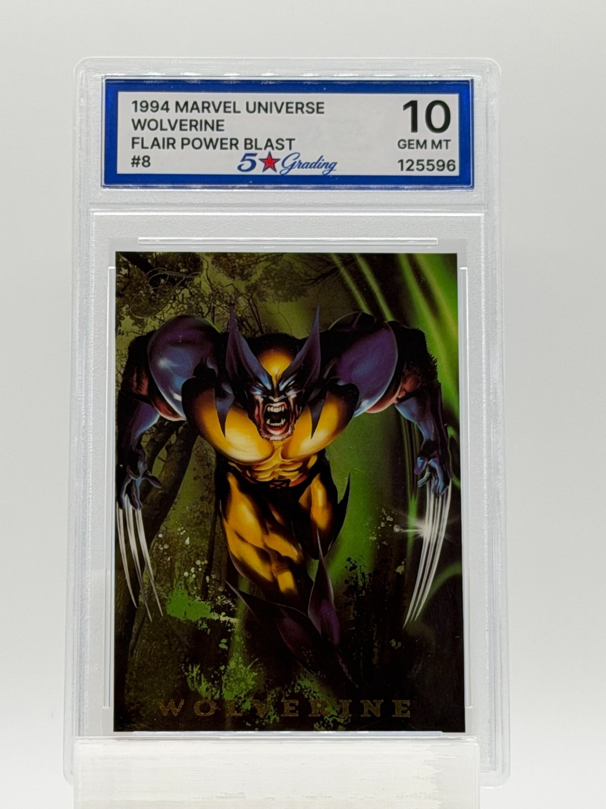 1994 Marvel Universe WOLVERINE Flair Power Blast #8 Graded 5 Star Gem Mint 10