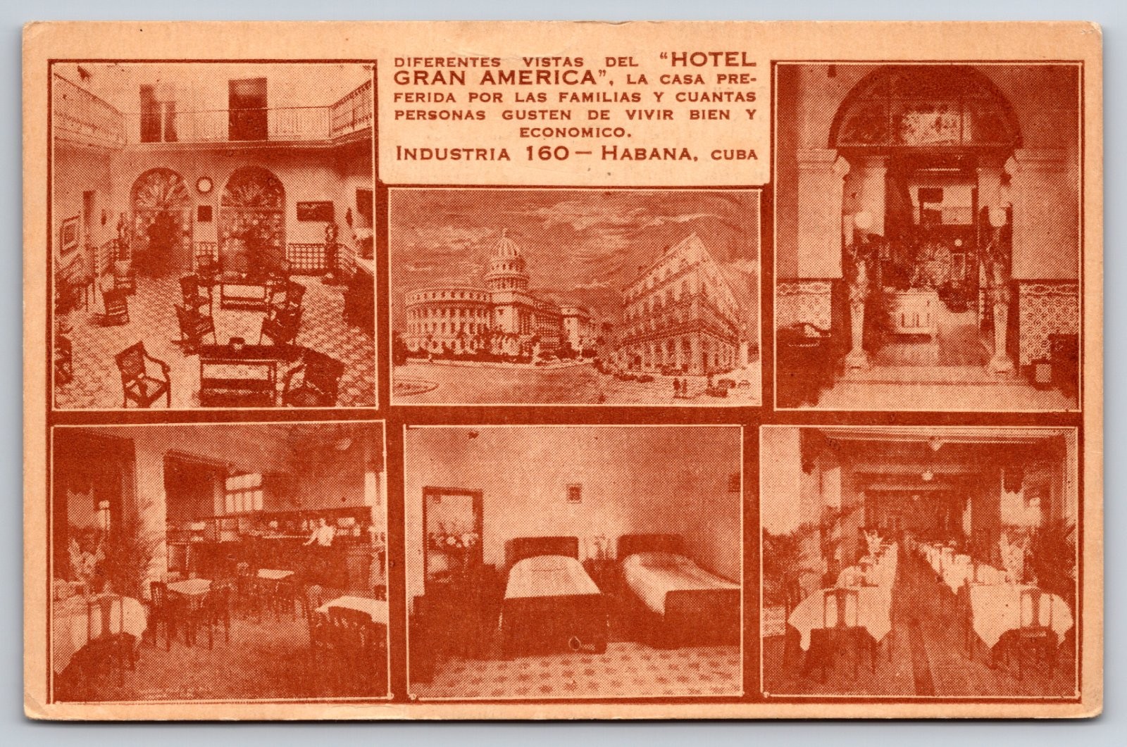 Hotel Gran America Havana Cuba Capitolio Multi View Postcard Hotel Gran America Havana Cuba Capitolio Multi View Postcard