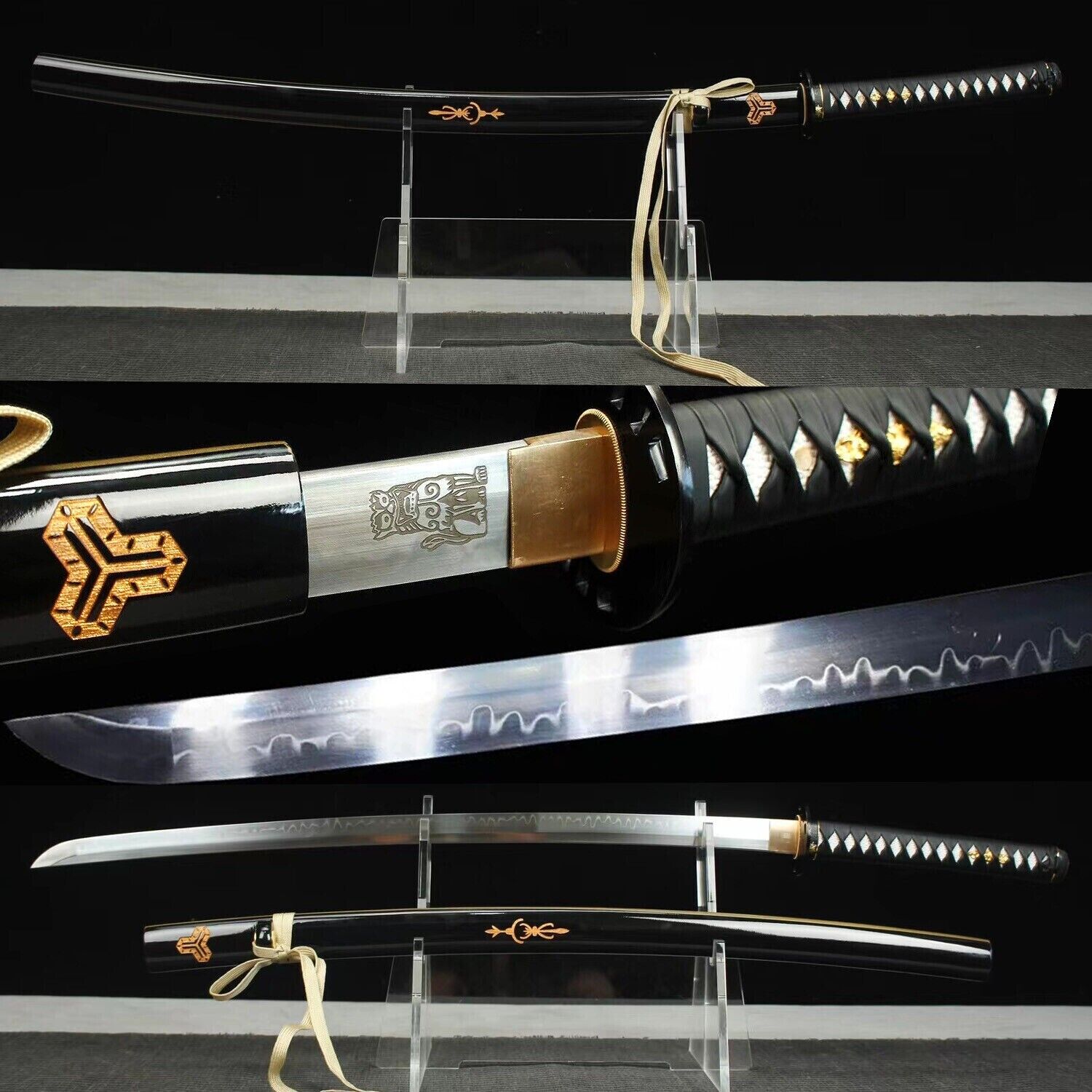 Kill Bill Bride's Samurai Katana Clay Tempered T10 Steel Japanese Samurai Sword