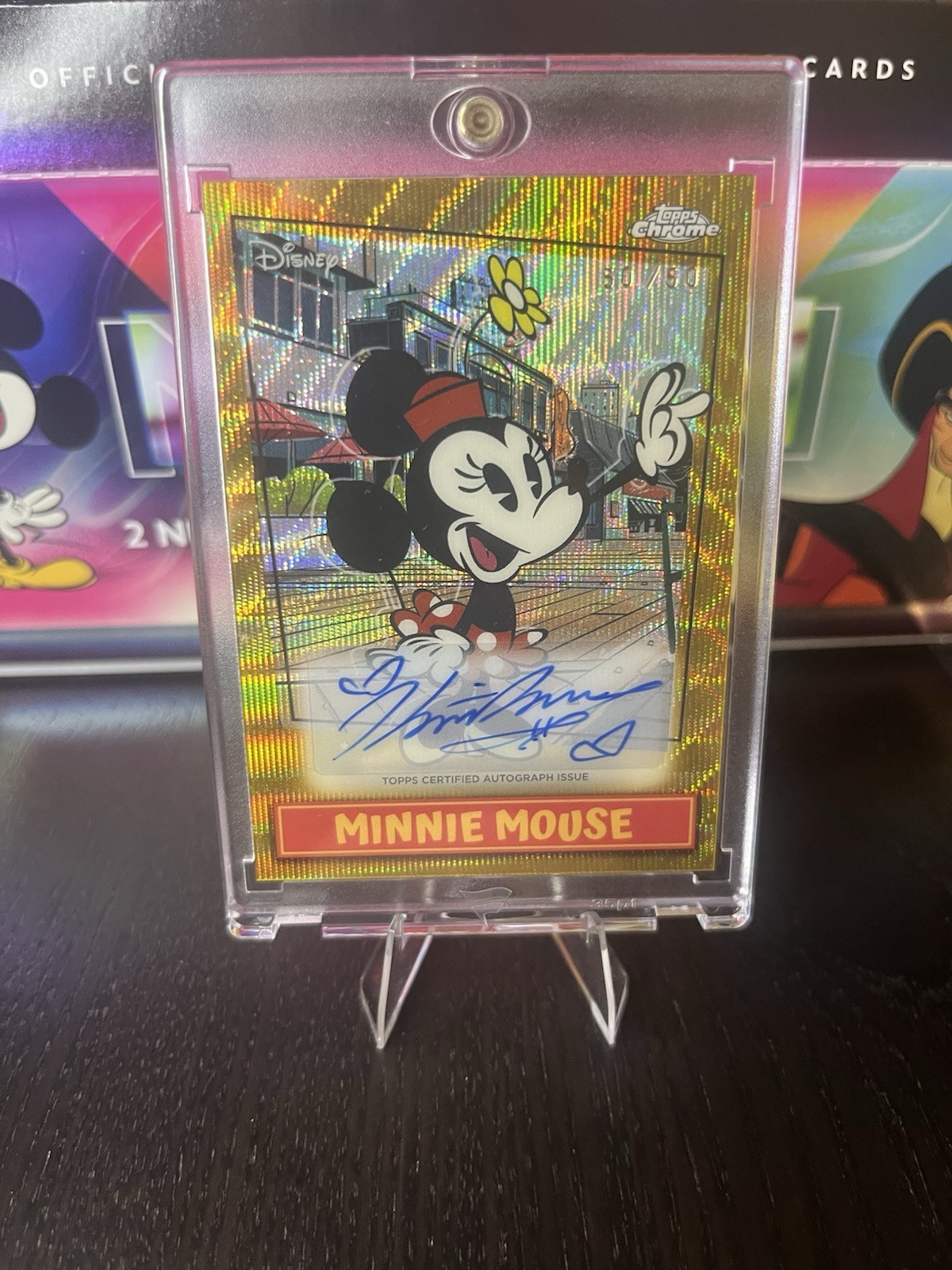 2026 Topps Disney Neon Minnie Mouse Gold Wave Autograph-#50/50 Bookend Rare SSP 2026 Topps Disney Neon Minnie Mouse Gold Wave Autograph-#50/50 Bookend Rare SSP