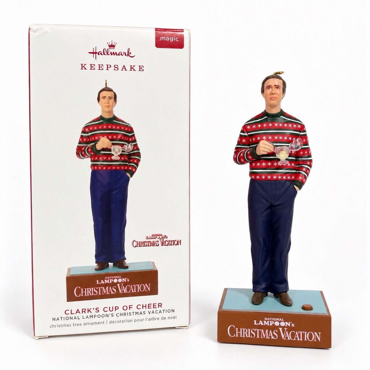 VIDEO Hallmark 2019 Christmas Vacation Clark Cup of Cheer Sound Ornament