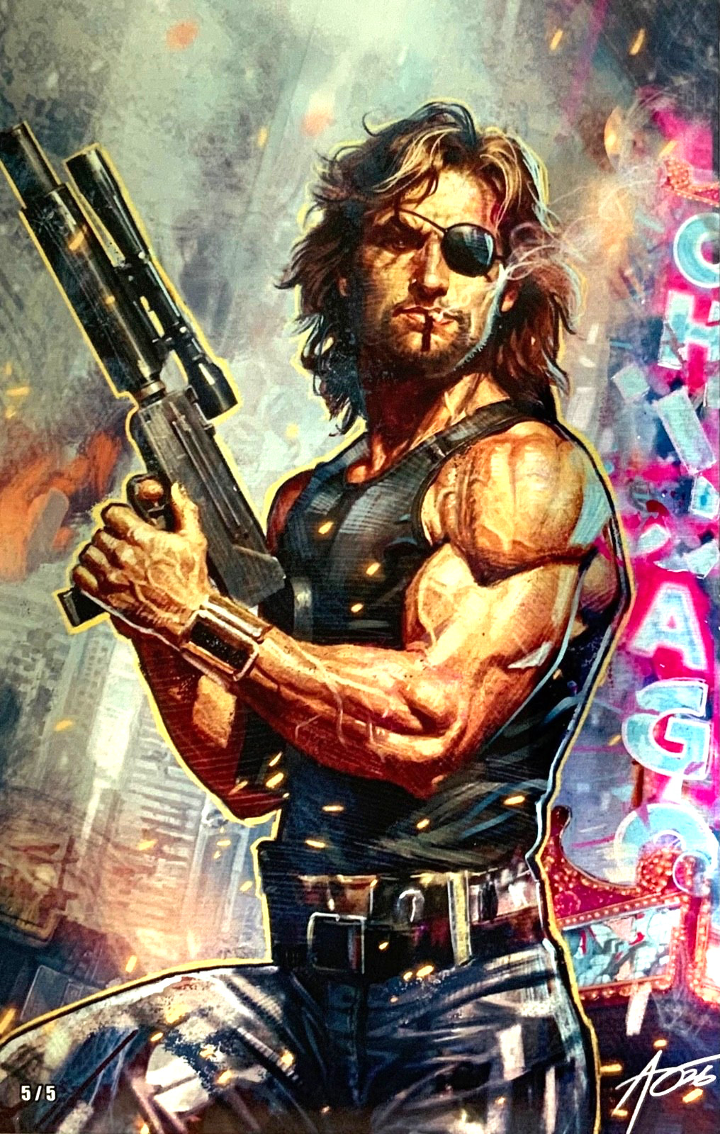 ESCAPE FROM NEW YORK: ESCAPE FROM CHICAGO 1: RUDY AO SECRET METAL VIRGIN VARIANT