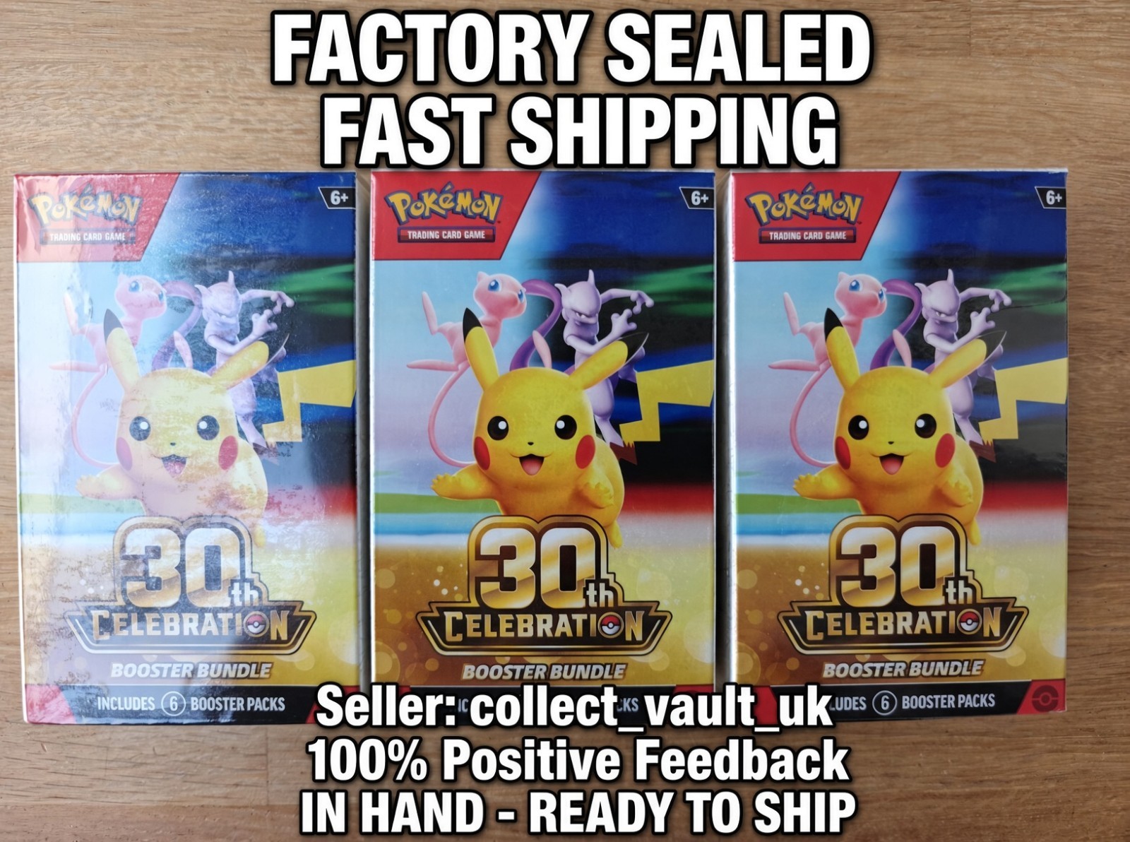 Pokémon TCG 30th Celebration - 3 x Booster Bundle