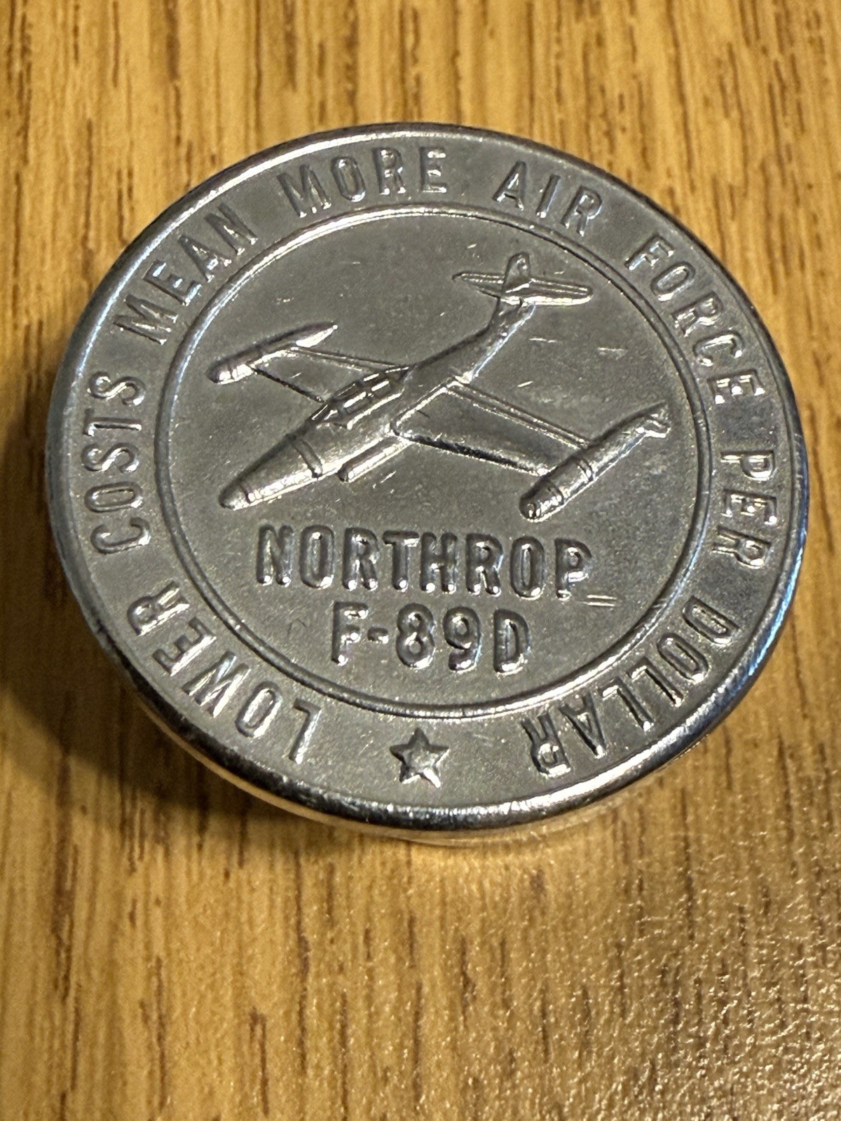 National Aircraft Show 1955 Northrop Inc. F-89D Scorpion Lower Cost Token Coin