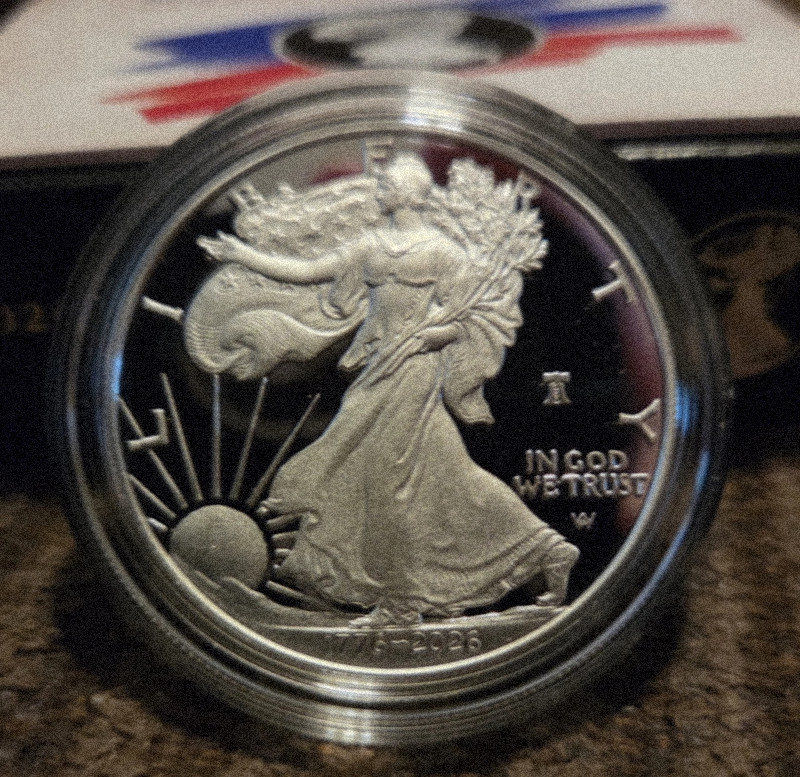 1776-2026 W Proof Silver Eagle 250th Liberty Bell Privy！